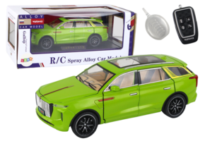 Bestuurbare auto - met geluid en rook - 20x7,5x7,5 cm - groen