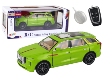 Bestuurbare auto - met geluid en rook - 20x7,5x7,5 cm - groen