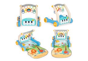 Baby gym - loopwagen - 2in1 - 72x46 cm - blauw