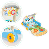 Baby gym - loopwagen - 2in1 - 72x46 cm - blauw