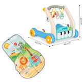 Baby gym - loopwagen - 2in1 - 72x46 cm - blauw