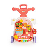 Loopwagen - activiteitentafel - 4-in-1 - 44x45x33cm - oranje