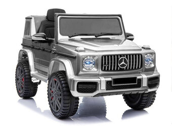 Elektrische kinderauto - Mercedes G63 - 120x75x67cm - zilver