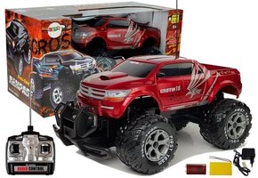 Bestuurbare auto - Jeep Rampage - RC - 43x22,5x21,5cm - rood