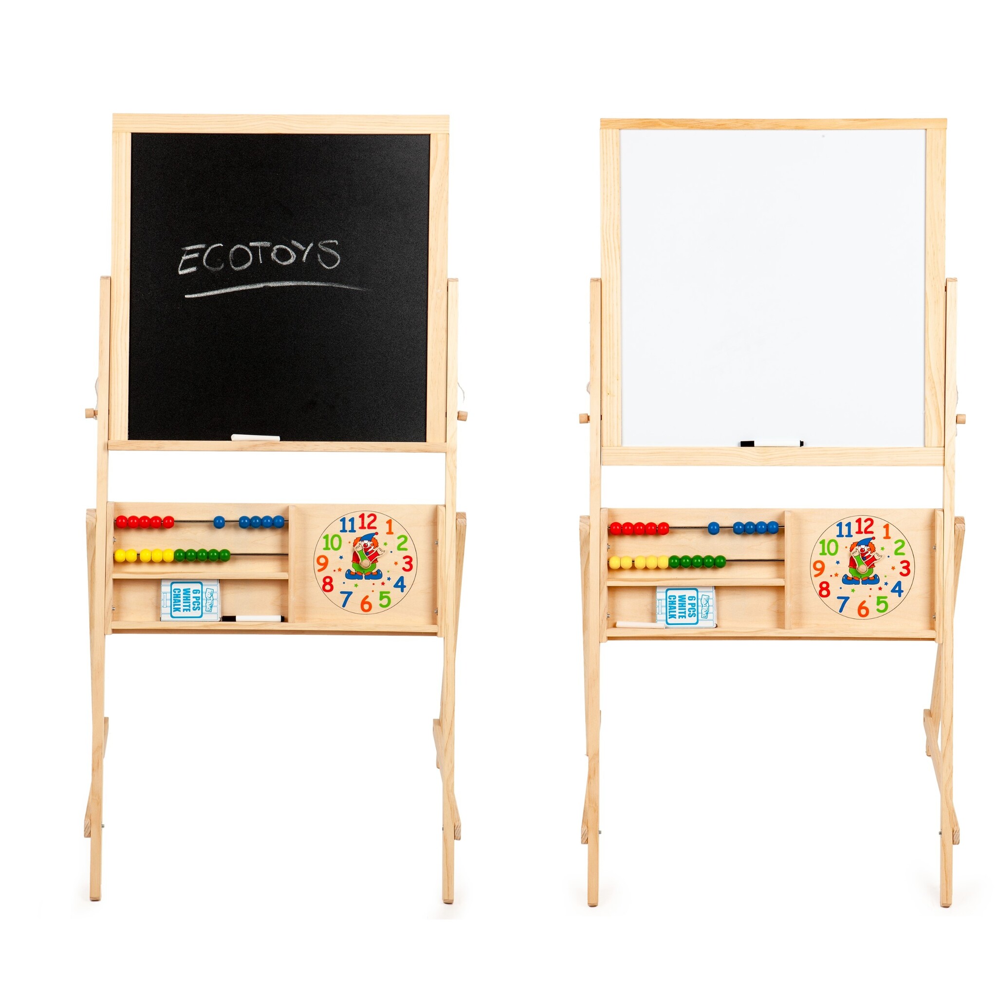 Schoolbord - krijtbord & whiteboard - 50x56,5x115 cm - hout