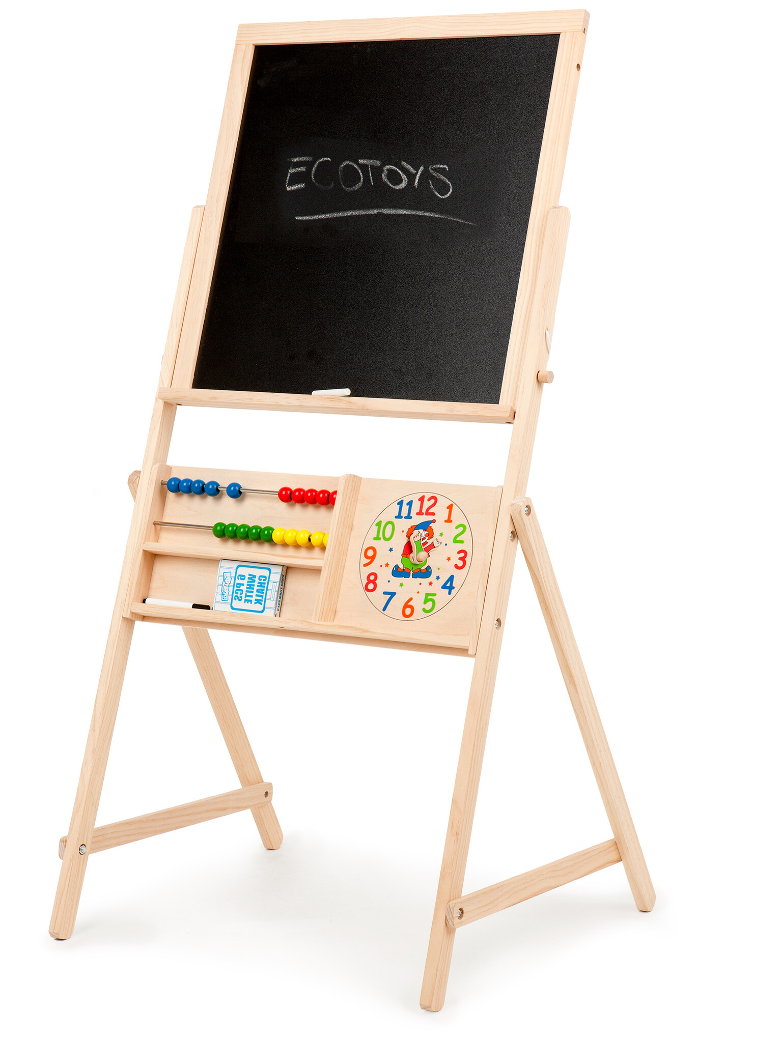 Schoolbord - krijtbord & whiteboard - 50x56,5x115 cm - hout