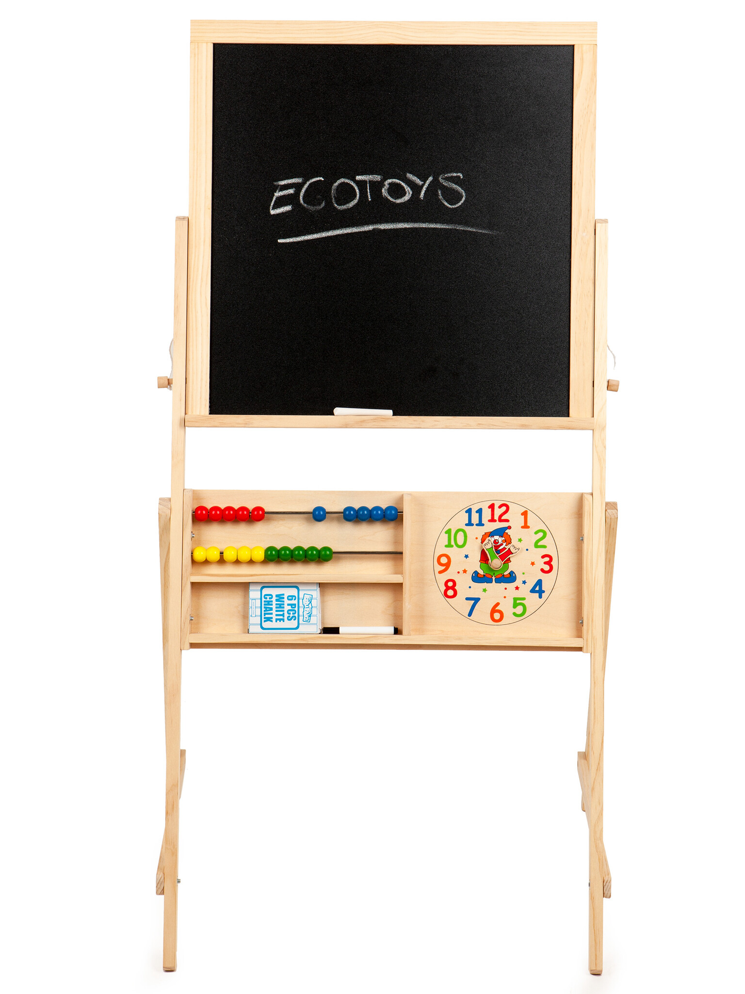 Schoolbord - krijtbord & whiteboard - 50x56,5x115 cm - hout