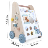 Loopwagen - duwwagen - 31,5x26,5x45,5cm - met blokken - hout