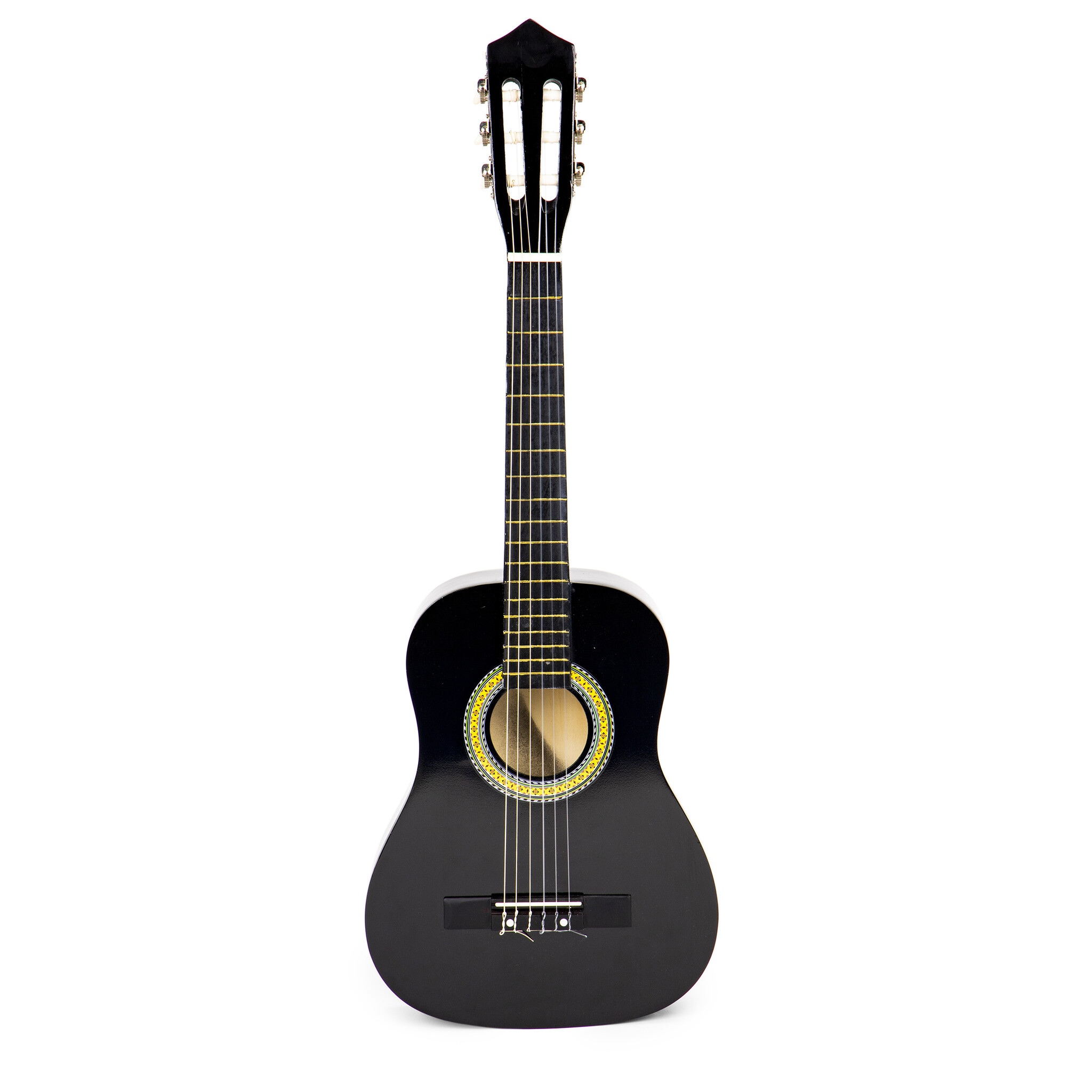 Kinder gitaar - 76x28x7,5cm - 6 snaren - hout - donkerbruin
