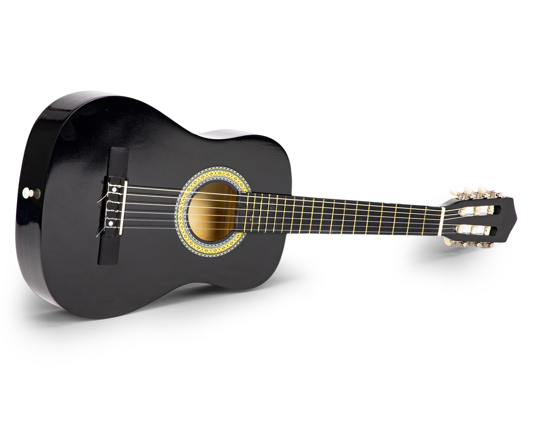 Kinder gitaar - 76x28x7,5cm - 6 snaren - hout - donkerbruin