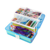 Knutselkoffer - knutselpakket - 31x18x14cm  - blauw