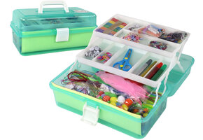 Knutselkoffer - knutselpakket - 31x18x14cm  - groen