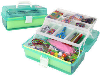 Knutselkoffer - knutselpakket - 31x18x14cm  - groen