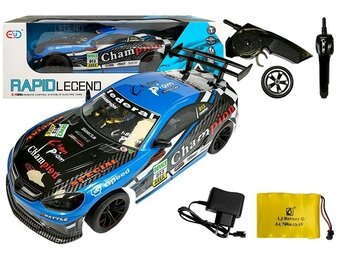 Bestuurbare auto - RC - raceauto - 43x18x12cm - 2,4GHz - blauw
