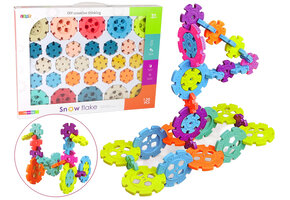 Bouwstenen - sneeuwvlokken - Ø 5-9 cm - 120 delig - kleurrijk