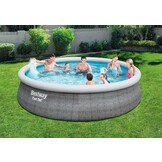 Bestway opblaaszwembad - 457x107cm - met pomp en trap - rotan
