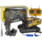 RC graafmachine - 31x14x10cm - met schroevendraaier - geel