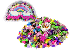 Kralenset - 20x12x3cm - DIY ketting en armband - met regenboog bakje