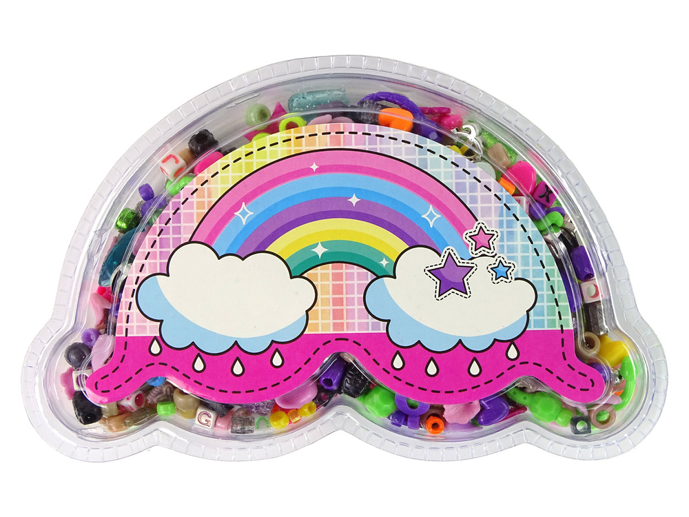 Kralenset - 20x12x3cm - DIY ketting en armband - met regenboog bakje