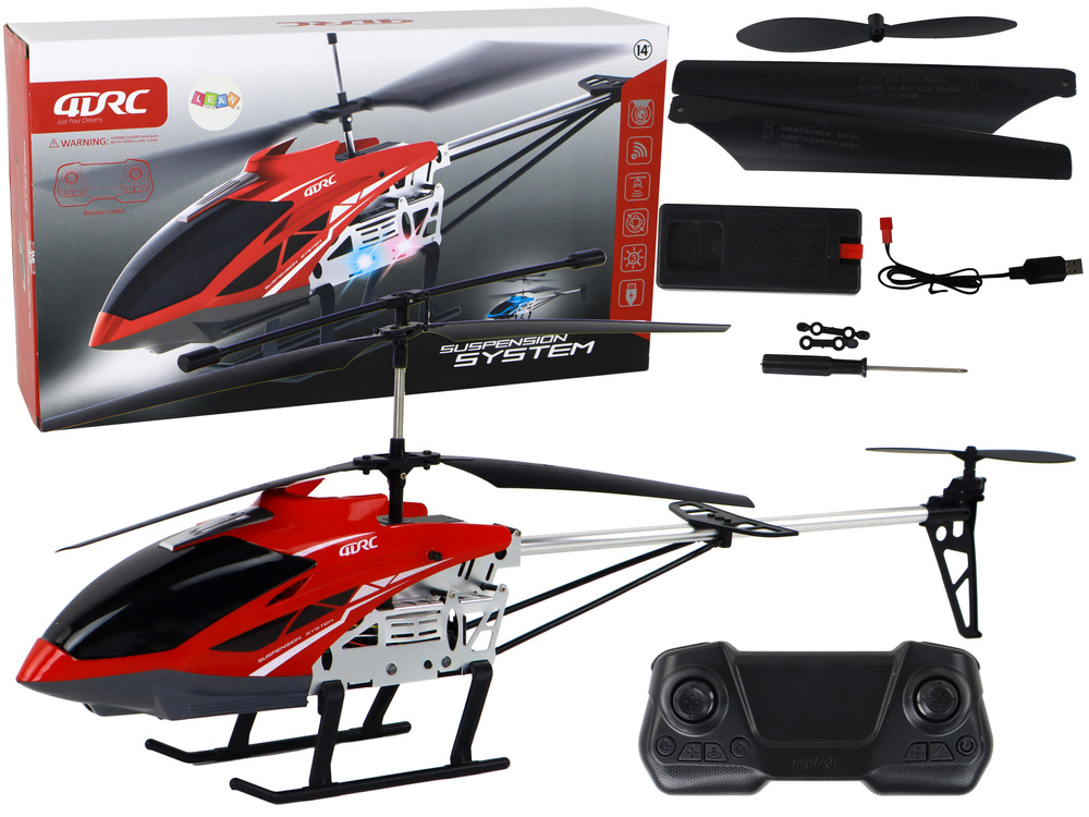 RC helikopter - 4D-M4 - 66x26x39cm - tot 100 m - rood