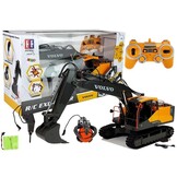 RC graafmachine - 61x17x41cm - met grijper - oranje grijs