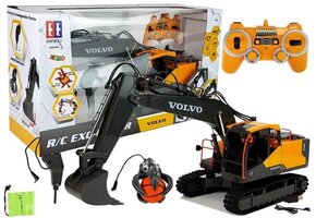 RC graafmachine - 61x17x41cm - met grijper - oranje grijs