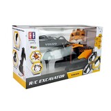 RC graafmachine - 61x17x41cm - met grijper - oranje grijs