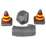 RC graafmachine - 41x40x12cm - 2,5km/u - met accessoires - geel