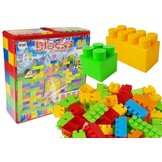 Bouwstenen - blokken - 2 formaten - 44 stuks - geel groen blauw