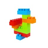 Bouwstenen - blokken - 2 formaten - 44 stuks - geel groen blauw