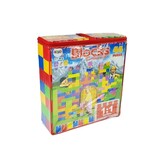 Bouwstenen - blokken - 2 formaten - 44 stuks - geel groen blauw