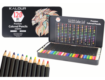 Kleurpotloden - tekendoos - 36,5x18,5x3 cm - 120 delig