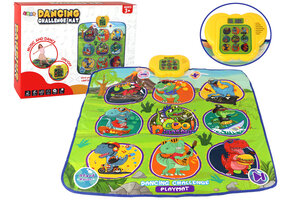 Dansmat - 90x86 cm - 5 niveaus - met verlichting - dino thema