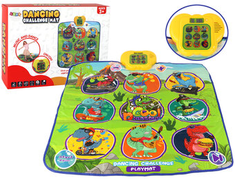 Dansmat - 90x86 cm - 5 niveaus - met verlichting - dino thema