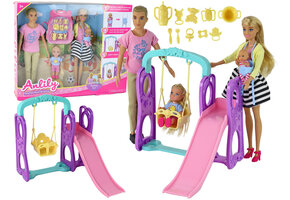 Poppen speeltuin - Anlily - 2 grote poppen - 2 kleine poppen