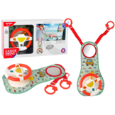 Speelgoed autostuur - 40x20x7cm - met licht en geluid - oranje blauw