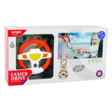 Speelgoed autostuur - 40x20x7cm - met licht en geluid - oranje blauw