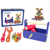 Speelgoed gereedschapskist - 24x18x13cm - met schroevendraaier