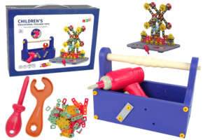 Speelgoed gereedschapskist - 24x18x13cm - met schroevendraaier