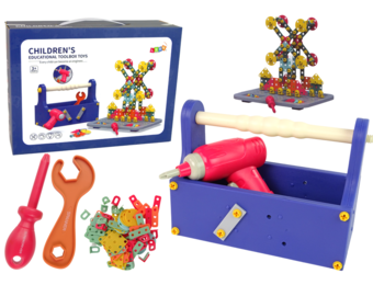 Speelgoed gereedschapskist - 24x18x13cm - met schroevendraaier