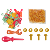 Speelgoed gereedschapskist - 24x18x13cm - met schroevendraaier