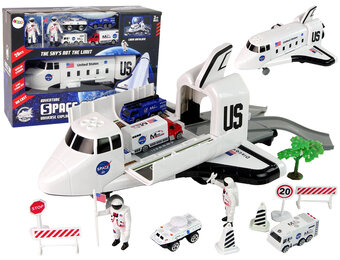 Speelgoed vliegtuig - 37x32x21cm - ruimteschip voertuigen - wit