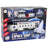 Speelgoed vliegtuig - 37x32x21cm - ruimteschip voertuigen - wit