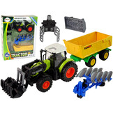Speelgoed tractor - 26x12x17cm - 4 machines - licht en geluid