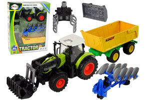 Speelgoed tractor - 26x12x17cm - 4 machines - licht en geluid