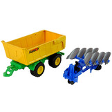 Speelgoed tractor - 26x12x17cm - 4 machines - licht en geluid