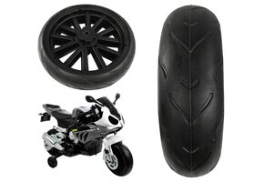 Achterwiel - voor elektrische kindermotor - BMW S1000 - zwart