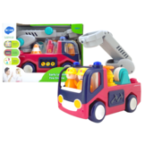 Speelgoed brandweerauto - 23x11x16cm - met geluid - vanaf 1 jaar