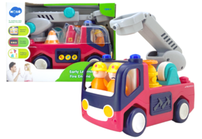 Speelgoed brandweerauto - 23x11x16cm - met geluid - vanaf 1 jaar