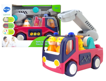 Speelgoed brandweerauto - 23x11x16cm - met geluid - vanaf 1 jaar